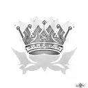 crown diamond tattoo design idea