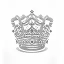 crown diamond tattoo design idea