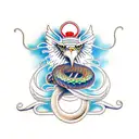 Eagle and snake Zarathustra  tattoo design idea