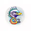 Eagle and snake Zarathustra  tattoo design idea