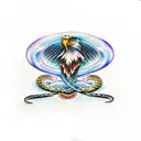 Eagle and snake Zarathustra  tattoo design idea