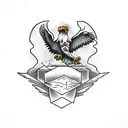 Eagle and snake Zarathustra  tattoo design idea