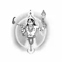 Krishna telling arjuna the meaning of duty tattoo design idea