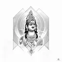 Krishna telling arjuna the meaning of duty tattoo design idea