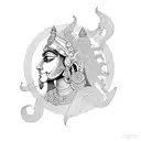 arjuna and krishna tattoo design idea