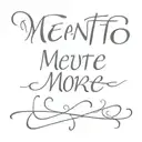 Memento Mori memento vivere vertical writing tattoo design idea
