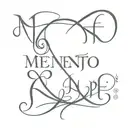 Memento Mori memento vivere vertical writing tattoo design idea