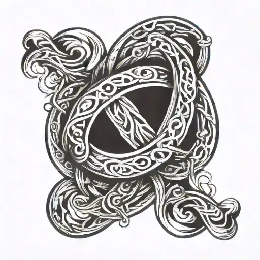 infinity sign intertwined tattoo design idea