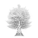 Ayahuasca tree tattoo design idea