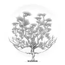 Ayahuasca tree tattoo design idea