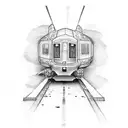 a train tattoo design idea