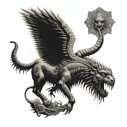 assyrian style tattoo design idea