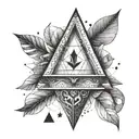 A geometric pattern tattoo inspired by the hidden blades from Assassin's Creed tattoo design idea