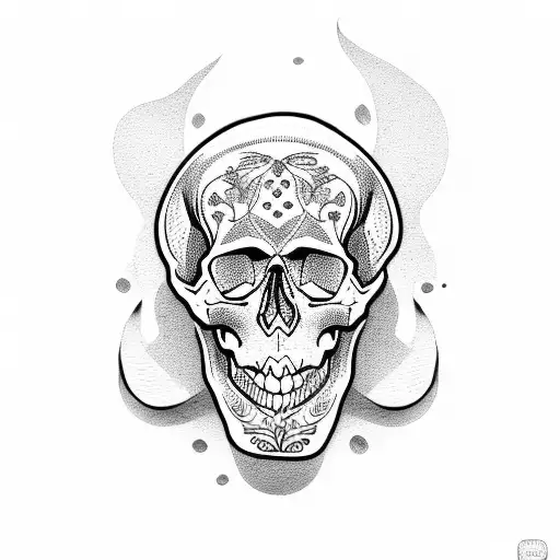 skull tattoo design idea