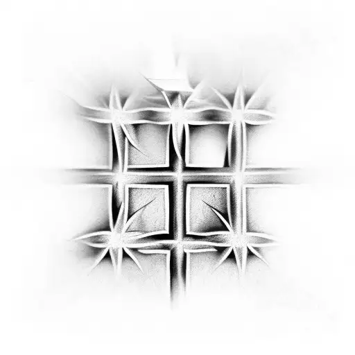 cross formed with king and queen chess pieces tattoo design idea