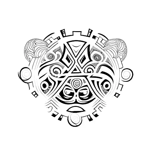 Tribal tattoo forearm black background, The number 7 in 7 different languages, tattoo design idea