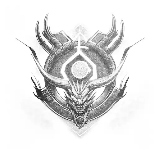 power circuit, sacred goemerty, power board, lines on collar bone, dragon, alien scars tattoo design idea