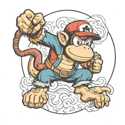 diddy kong tattoo design idea