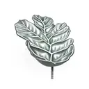 fiddle fig leaf  tattoo design idea