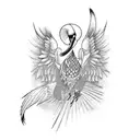 crane tattoo design idea