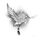 crane tattoo design idea