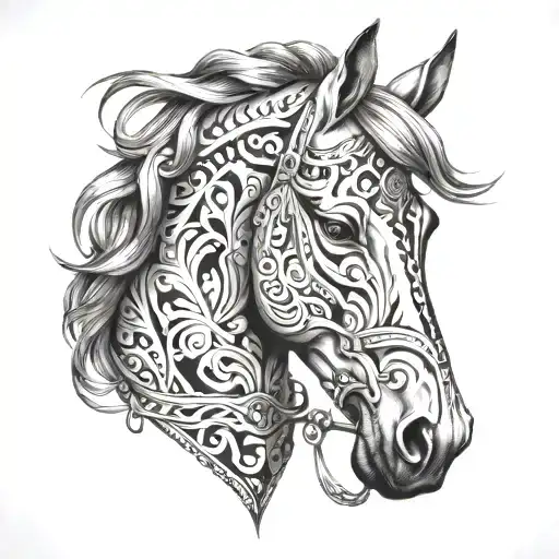 cheval tattoo design idea