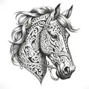 cheval tattoo design idea