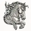 cheval tattoo design idea