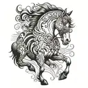 cheval tattoo design idea