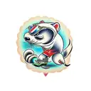 Skunk tattoo design idea