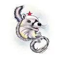 Skunk tattoo design idea