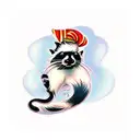 Skunk tattoo design idea