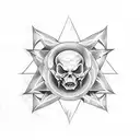 evil 666 devil hell pentagram tattoo design idea