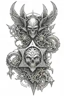 cyber sigilism style tattoo tattoo design idea
