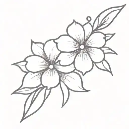 violet flower with Maltese cross tattoo tattoo design idea