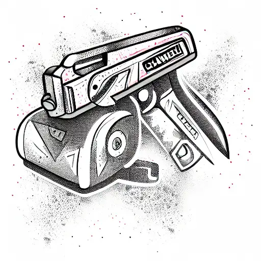 chainsaw  tattoo design idea