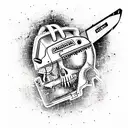 chainsaw  tattoo design idea