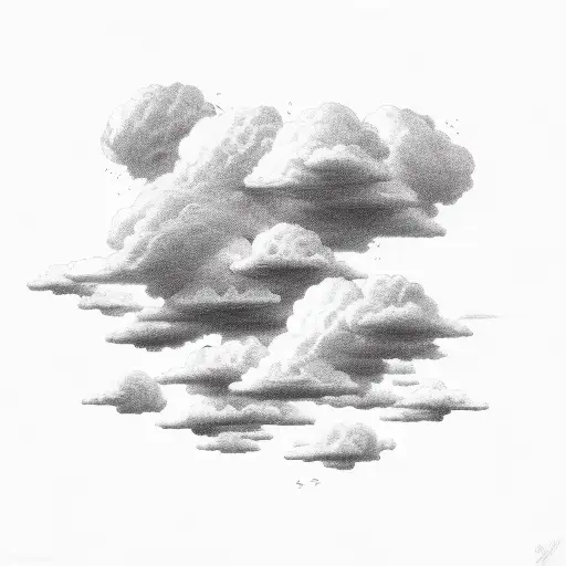 clouds tattoo design idea