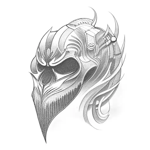 A camera lens integrated into a sleek sports car design tattoo design idea