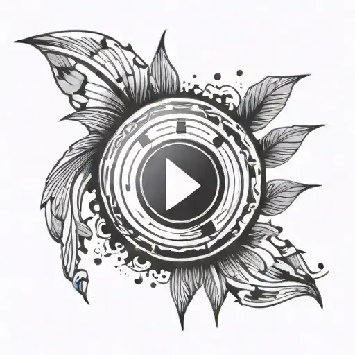 play button skip button pauze button rewind button  tattoo design idea