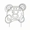 rewind pause play stop skip buttons  tattoo design idea