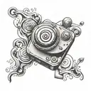 play button skip button pauze button rewind button  tattoo design idea