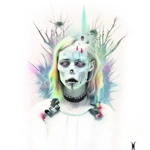 Victoria Moreau Gothic distressed grunge 4k ultra defined addiction tattoo design idea