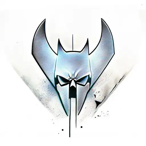 Batman skull tattoo design idea