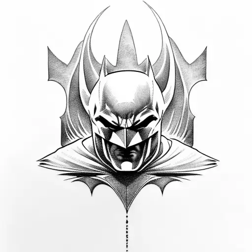 Batman skull tattoo design idea