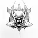 Batman skull tattoo design idea