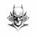 Batman skull tattoo design idea
