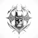Batman skull tattoo design idea
