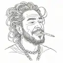 post malone rockstar tattoo design idea