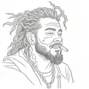 post malone rockstar tattoo design idea